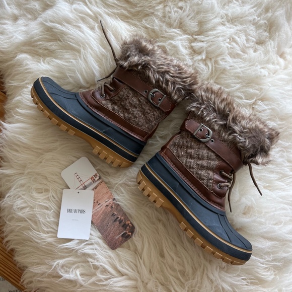 DreamPairs Kriver Brown Boot Sz 2 Big Girl - Picture 5 of 14